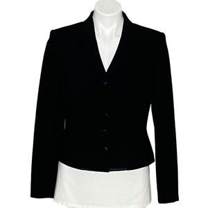 Albert Nipon Classic Black Jacket, Size 8